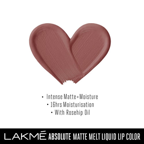 Lakme Absolute Matte Melt Liquid Lip Color - Mild Mauve (6ml)