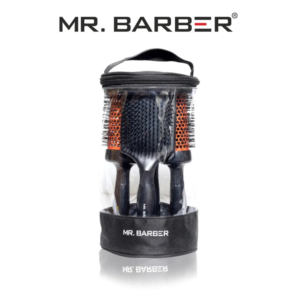 Mr. Barber Ceramic Brush Kit (Free Kit Bag)