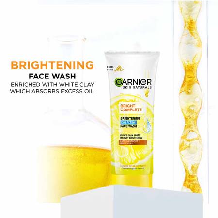 Garnier Bright Complete Brightening Duo Action Face Wash