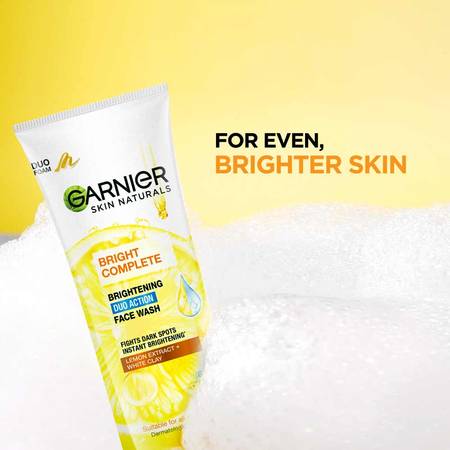 Garnier Bright Complete Brightening Duo Action Face Wash