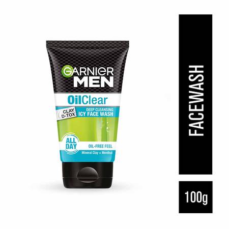 Garnier Men Oil Clear Clay D - Tox Facewash