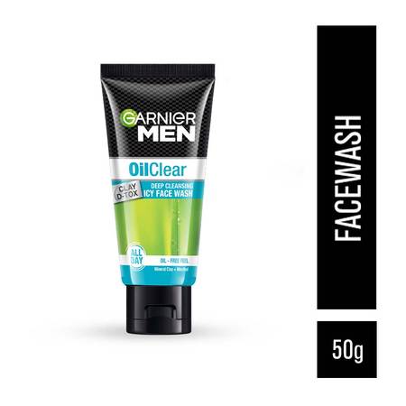 Garnier Men Oil Clear Clay D - Tox Facewash