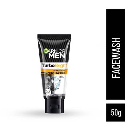 Garnier Men Turbo Bright Anti-Pollution Double Action Face Wash