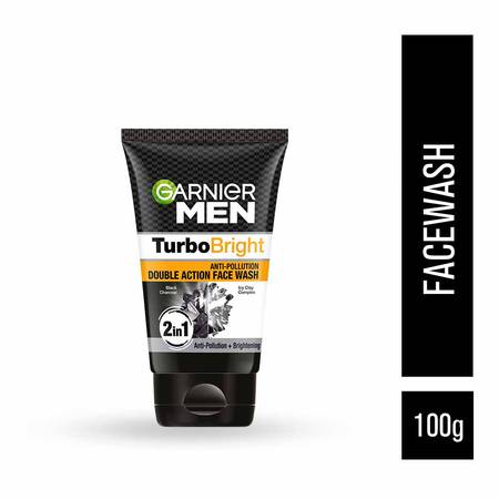 Garnier Men Turbo Bright Anti-Pollution Double Action Face Wash