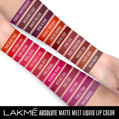 Lakme Absolute Matte Melt Liquid Lip Color - Mild Mauve (6ml)