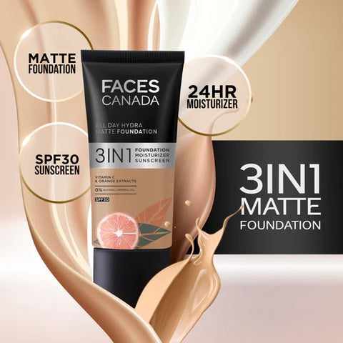 Faces Canada 3-in-1 All Day Hydra Matte Foundation