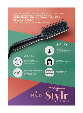 Roots HTBR Hair Straightener Brush