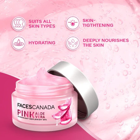 Faces Canada Pink Aloe Vera Overnight Replenish Gel