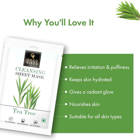 Good Vibes Tea Tree Cleansing Sheet Mask