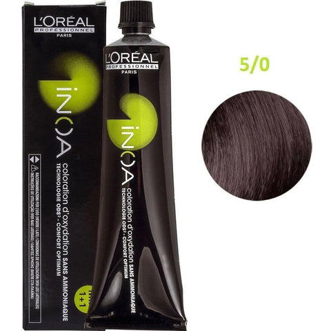 L'Oreal Inoa Ammonia Free Hair Color 5.0 Light Brown