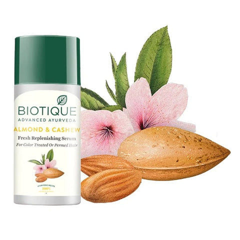 Biotique Almond & Cashew Fresh Replenishing Hair Protect Serum