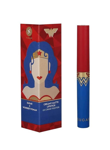 Sugar Wonder Woman Creamy Matte Lipstick  - 03 Crime Fighter (Berry Pink)