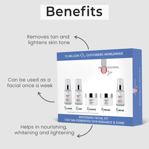 O3+ Whitening Facial Kit for Brightening & Lightening Skin (150g+100ml)