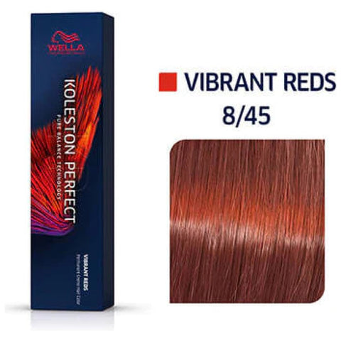 Wella Koleston Perfect Light Blonde Red Mahogany Hair Color 8/45