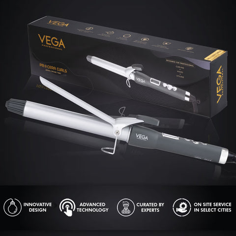 VEGA Professional Pro Cera Curls 28mm Barrel Hair Curler (VPMCT-05)