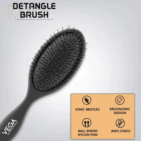 Vega Professional Oval Cushion Detangle Hair Brush - VPMHB-9