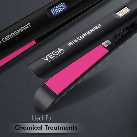 Vega Professional VPMHS-06 Pro Cera Smart Hair Straightener with Floating Plates - Black