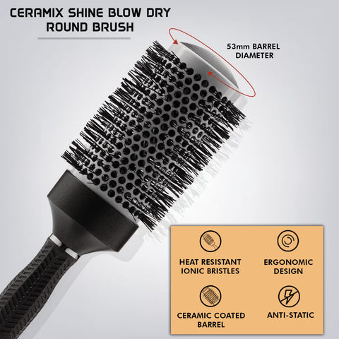 Vega Professional Ceramix Shine 53mm Round Hair Brush