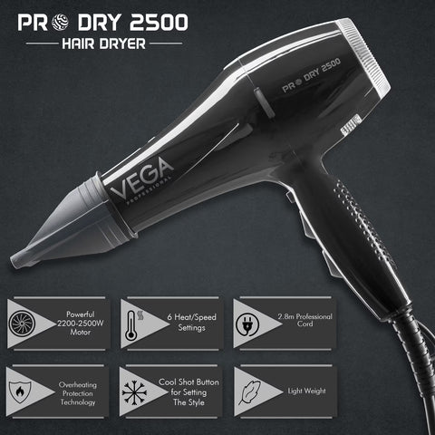 Vega Professional - Pro Dry 2500 Hair Dryer VPPHD-01