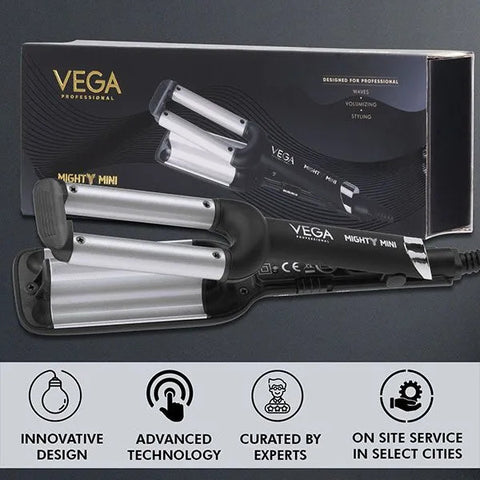 Vega Professional Mighty Mini Triple Tong Hair Waver – VPVMS-07