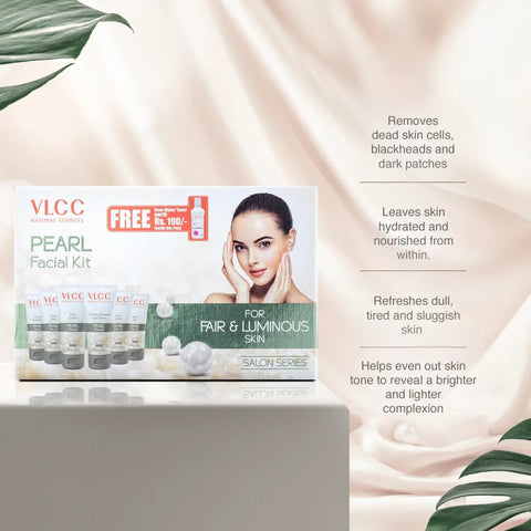 VLCC Pearl Facial Kit - 300 g with FREE Rose Water Toner