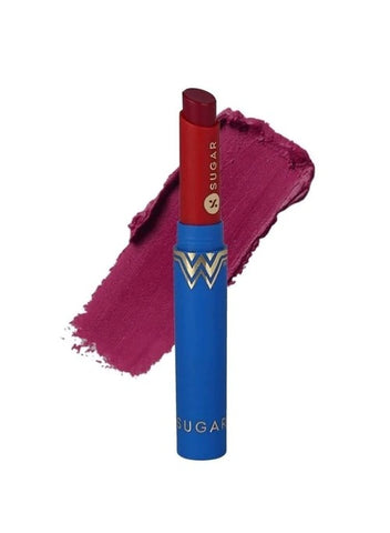 Sugar Wonder Woman Creamy Matte Lipstick  - 03 Crime Fighter (Berry Pink)