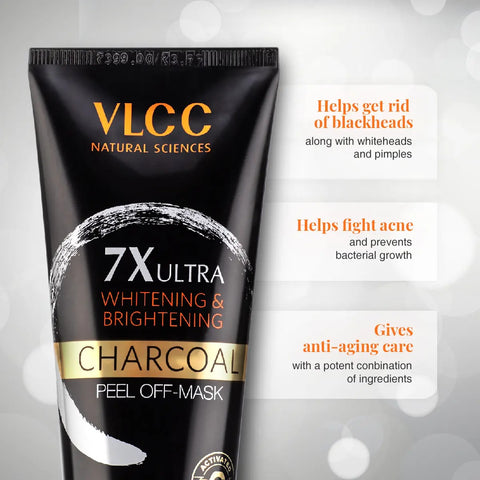 VLCC 7X Ultra Whitening & Brightening Charcoal Peel Off Mask