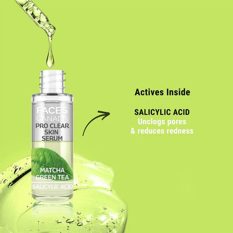 Faces Canada Pro Clear Skin Serum Matcha Green Tea