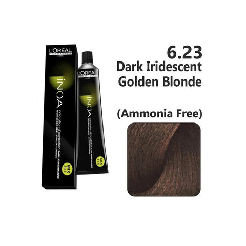 L'Oreal Inoa Ammonia Free Hair Color 6.23 Dark Iridescent Golden Blonde