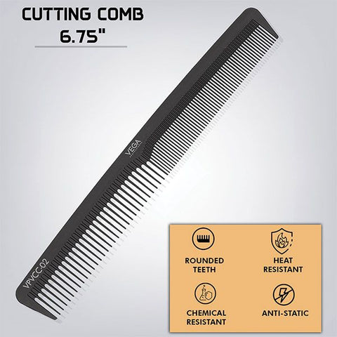 Vega Professional Carbon Cutting Comb-Black Line 6.75 - VPVCC-02