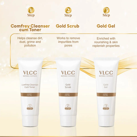 VLCC Gold Facial Kit For Luminous & Radiant Complexion