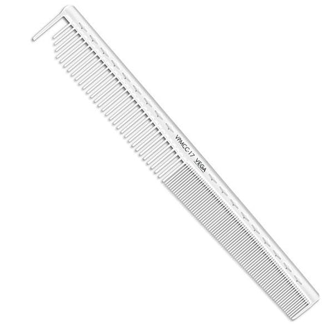 Vega Professional Carbon Classic Dressing Comb-White Line - VPMCC-17