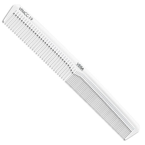 Vega Professional Carbon Cutting Comb-White Line 6.75" - VPMCC-19