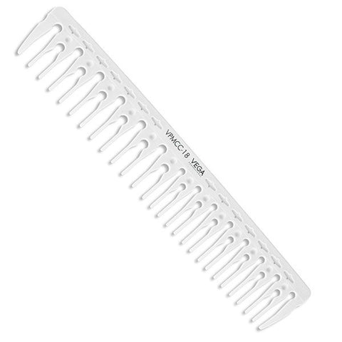 Vega Professional Carbon Styling Comb-White Line - VPMCC-18