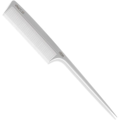 Vega Professional Carbon Tail Comb-White Line - VPMCC-20