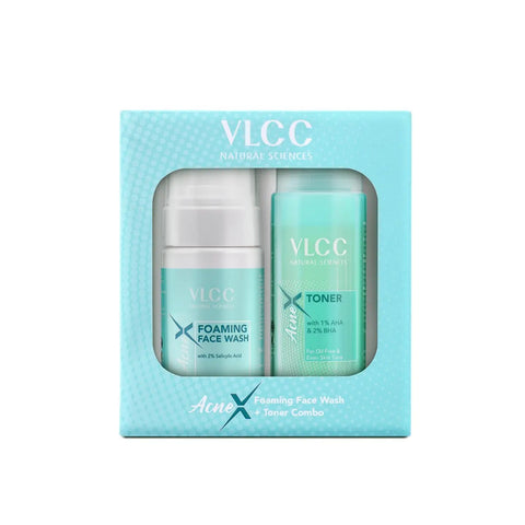 VLCC AcneX Face wash with 2% Salicylic Acid + Toner For Oily Free Skin Tone