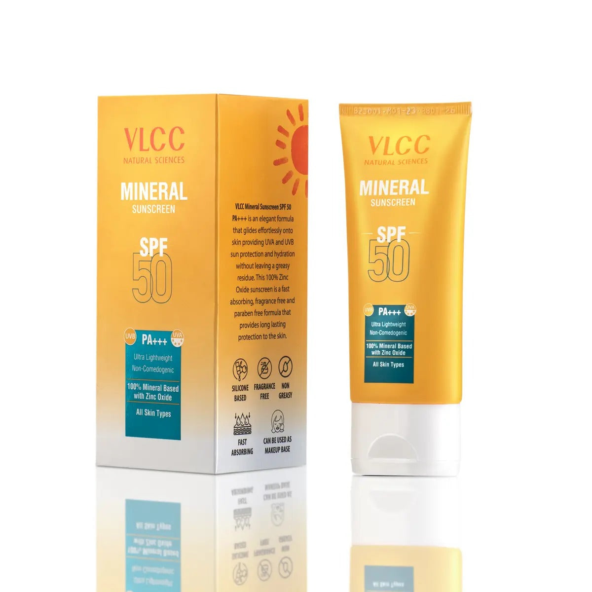 VLCC Mineral Sunscreen SPF 50 PA+++ Ultra Lightweight Non-Comedogenic