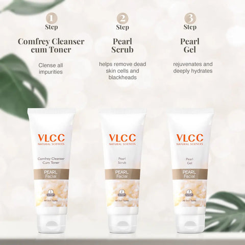 VLCC Pearl Facial Kit - 300 g with FREE Rose Water Toner