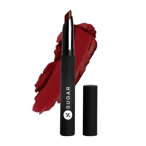 Sugar Matte Attack Transferproof Lipstick - 04 Maroon Vibe (Dark Red)