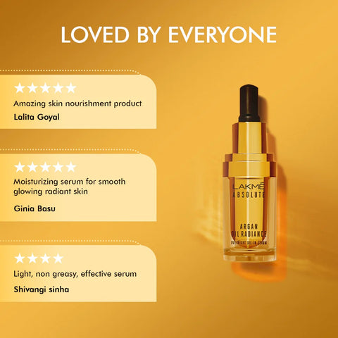 Lakmé Absolute Argan Oil Radiance Overnight Oil-in-Serum