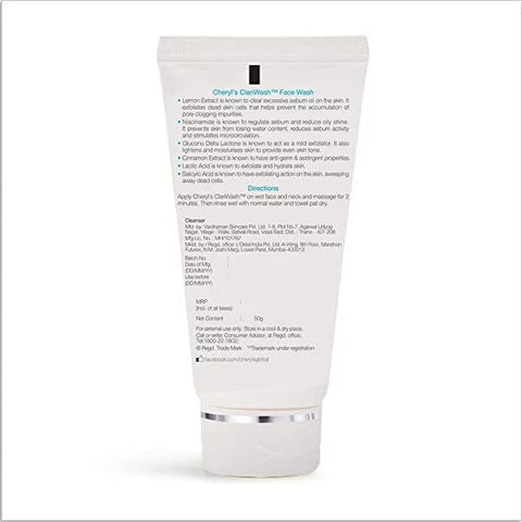 Cheryl’s Cosmeceuticals Clariwash Face Wash – For Oily Skin