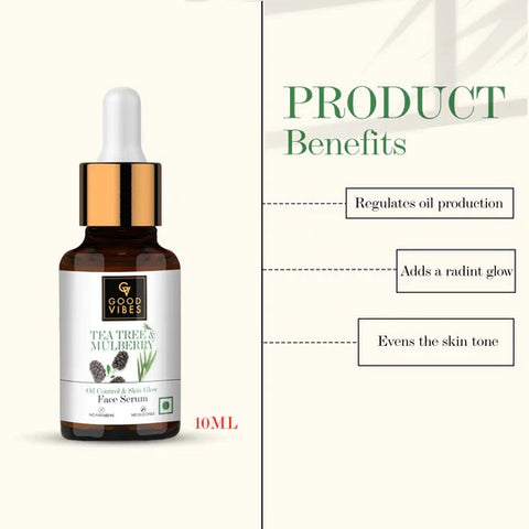 Good Vibees Tea Tree + Mulberry Skin Glow & Oil Control Serum