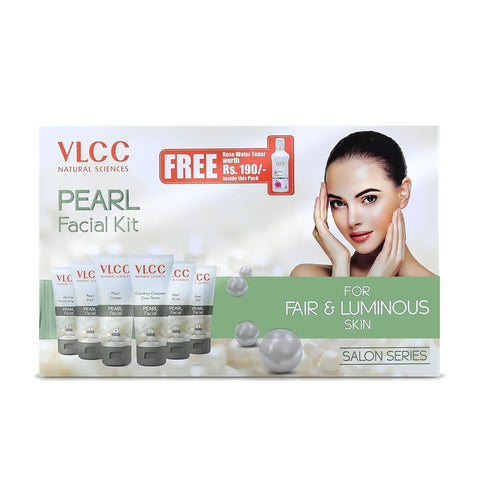 VLCC Pearl Facial Kit - 300 g with FREE Rose Water Toner