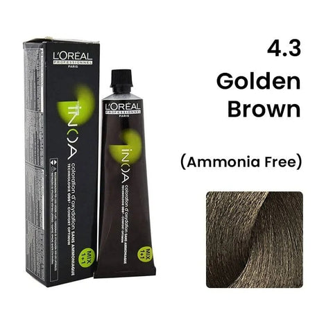 Loreal Inoa Ammonia Free Hair Color 4.3 Golden Brown