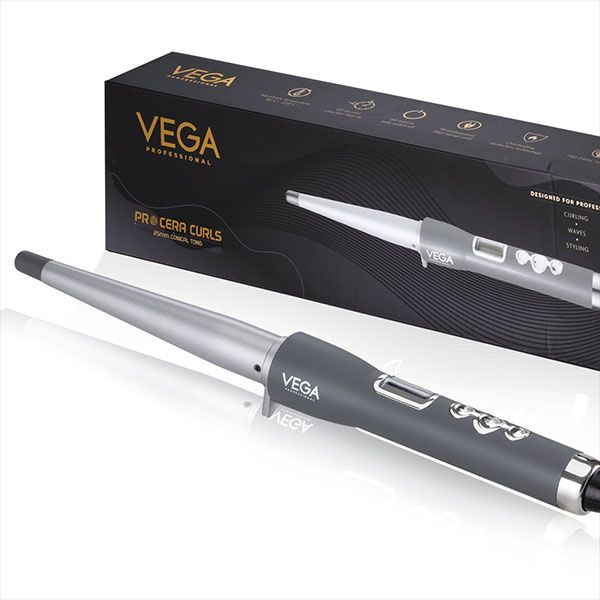 Vega Professional Pro Cera Curls 19-25mm Conical Hair Curler - VPMCT-08