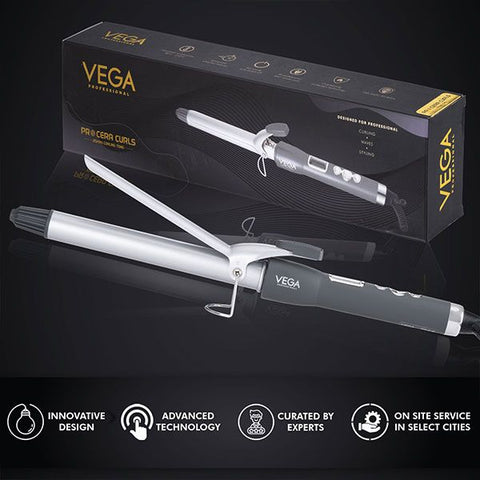 Vega Professional Pro Cera Curls 25mm Barrel Hair Curler - VPMCT-04