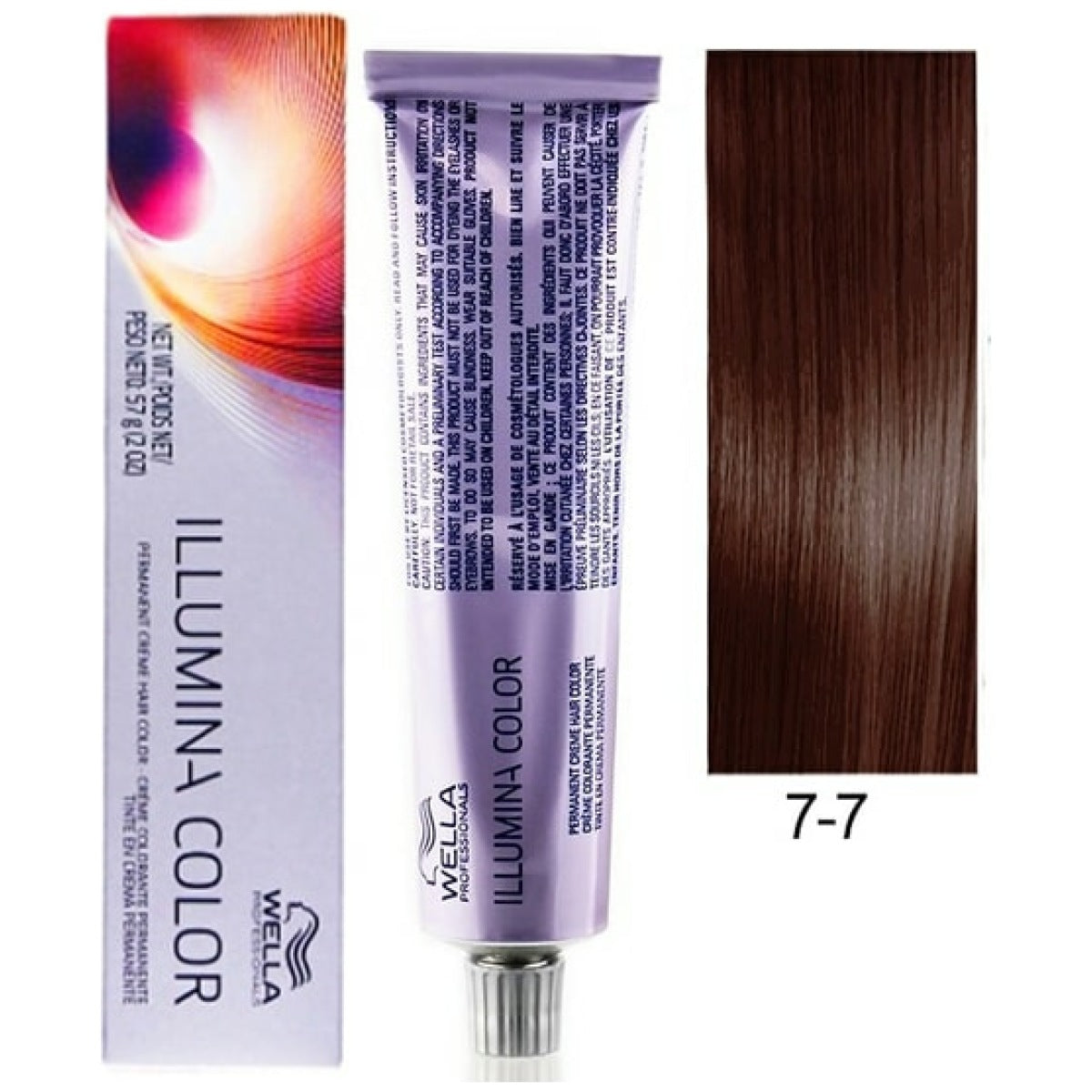 Wella Illumina Color Permanent Creme Hair Color 7/7 Medium Blonde Brown