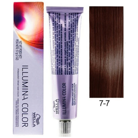 Wella Illumina Color Permanent Creme Hair Color 7/7 Medium Blonde Brown